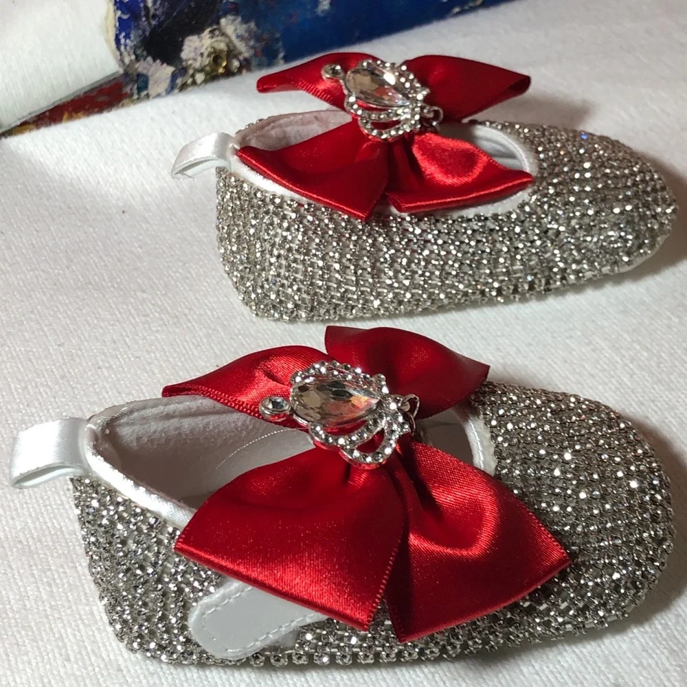 Girl Rhinestones Soft Bottom Toddler Size 1